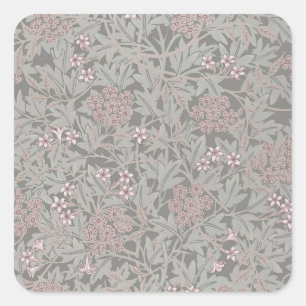William Morris Jasminebloempatroon Vierkante Sticker