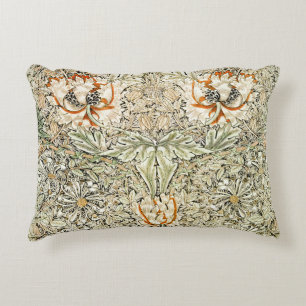 William Morris Kamperfoelie Bloem Behang Accent Kussen
