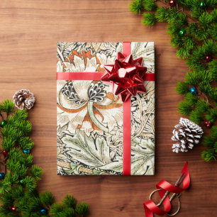 William Morris Kamperfoelie Bloem Behang Cadeaupapier