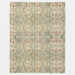 William Morris Kamperfoelie Bloem Behang Fleece Deken