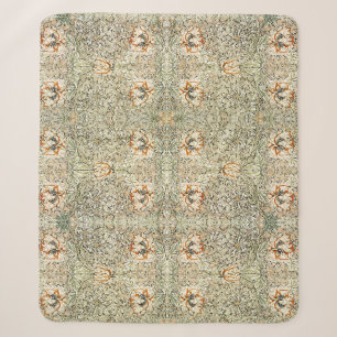 William Morris Kamperfoelie Bloem Behang Sherpa Deken