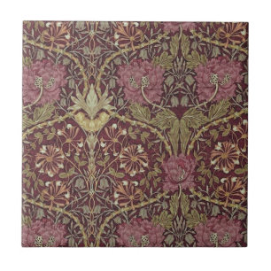 William Morris, Kamperfoelie, bloemen. patroon, Tegeltje