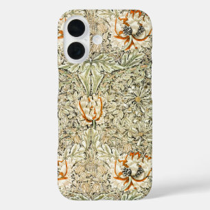 William Morris Kamperfoelie Bloemige Behang iPhone 16 Hoesje