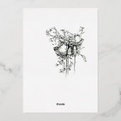 William Morris Kelmscott Grapevine Border Folie Uitnodiging (Achterkant)