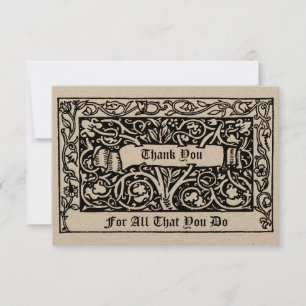 William Morris Kelmscott Hartelijk dank Sjabloon v