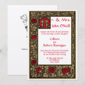 William Morris Kelmscott Press Floral Roos Kaart (Voorkant / Achterkant)