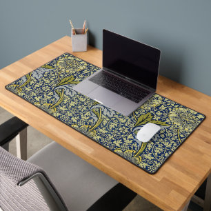 William Morris Kennet Bloem Behang Blauw Goud Bureaumat