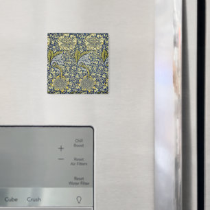 William Morris Kennet Bloem Behang Blauw Goud Magneet