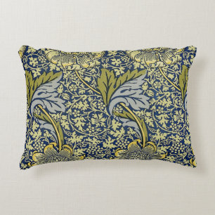 William Morris Kennet Floral Behang Blauw Accent Kussen