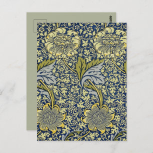 William Morris Kennet Floral Behang Blauw Briefkaart