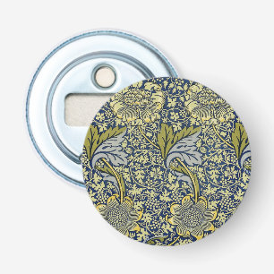William Morris Kennet Floral Behang Blauw Button Flesopener