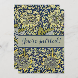 William Morris Kennet Floral Behang Blauw Kaart