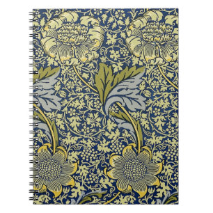 William Morris Kennet Floral Behang Blauw Notitieboek