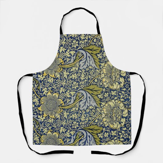 William Morris Kennet Floral Behang Blauw Schort (Voorkant)