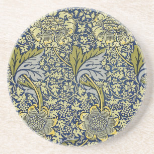 William Morris Kennet Floral Behang Blauw Zandsteen Onderzetter