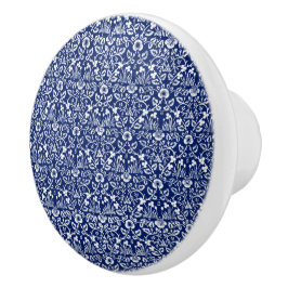 William Morris keramische knop esthetische blauwe
