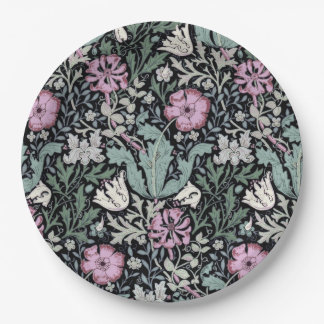 William Morris Klaproos Botanische Victoriaanse Be Papieren Bordje