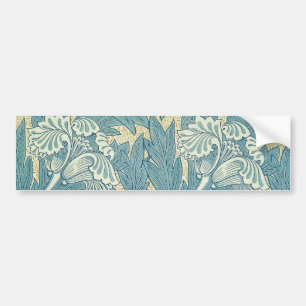 William Morris Klassieke Tulp Blauwe Bloem Bumpersticker