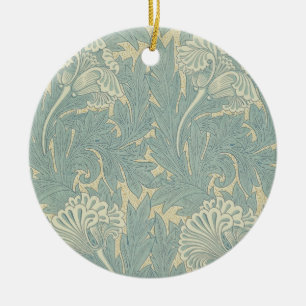 William Morris Klassieke Tulp Blauwe Bloem Keramisch Ornament