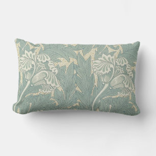 William Morris Klassieke Tulp Blauwe Bloem Kussen