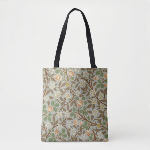 William Morris klaver botanische bloem Draagtas