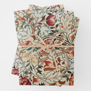 William Morris kunst bloemig kleurrijk inpakpapier