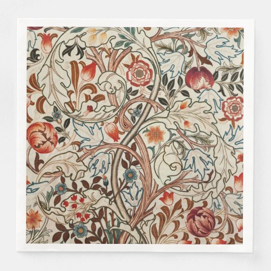 William Morris kunst ontwerp bloemenpapier servett Servet (Voorkant)