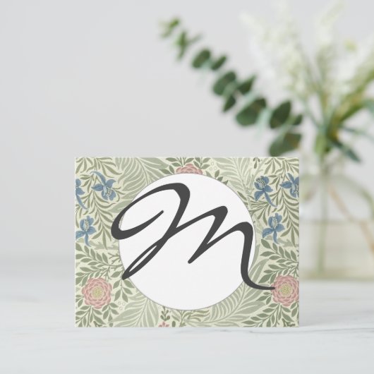 William Morris Larkspur Bloemenbehang Briefkaart (Staand voorkant)