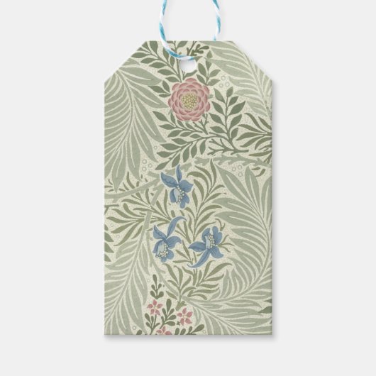 William Morris Larkspur Bloemenbehang Cadeaulabel (Voorkant)