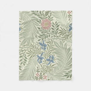 William Morris Larkspur Bloemenbehang Fleece Deken