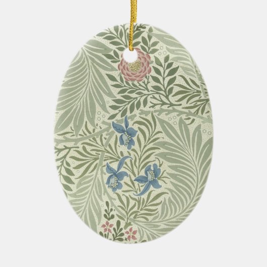 William Morris Larkspur Bloemenbehang Keramisch Ornament (Voorkant)