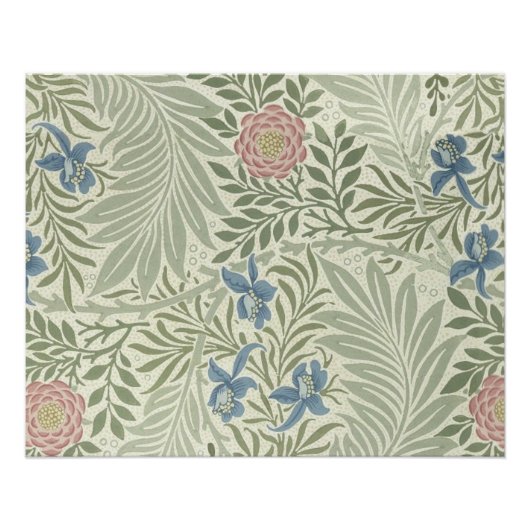 William Morris Larkspur Bloemenbehang Perfect Poster (Voorkant)