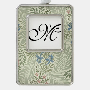 William Morris Larkspur Bloemenbehang Verzilverd Kader Ornament