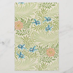 William Morris Larkspur Bloempatroon Briefpapier