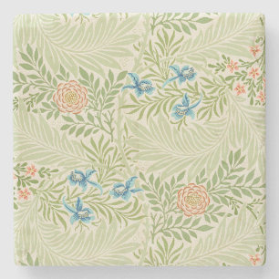 William Morris Larkspur Bloempatroon Stenen Onderzetter