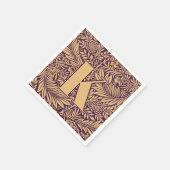  William Morris Larkspur Patroon Monogram Servet (Hoek)