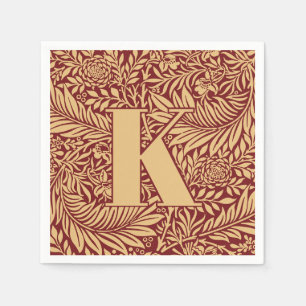 William Morris Larkspur Patroon Monogram Servet