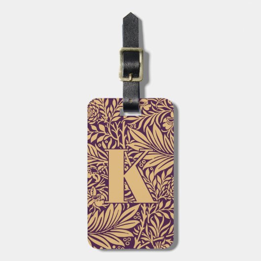 William Morris Larkspur Pattern Bagagelabel (Voorkant verticaal)