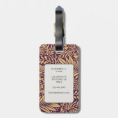 William Morris Larkspur Pattern Bagagelabel (Achterkant verticaal)