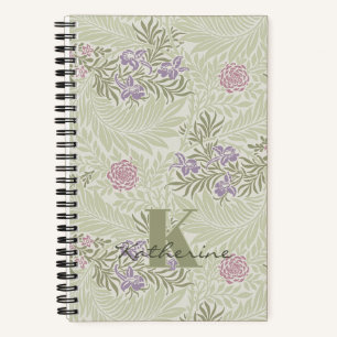 William Morris Lavender & Roze Larkspur Patroon Notitieboek