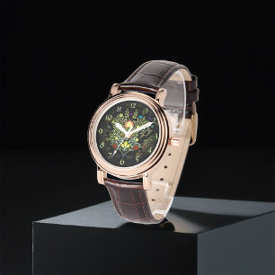 William Morris Leaves en Flowers Horloge