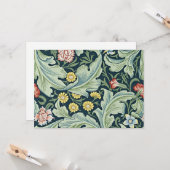 William Morris - Leicester  bloemontwerp Kaart (Voorkant / Achterkant in situ)