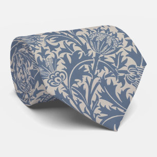 William Morris Leiste Blau Distel Behang Stropdas