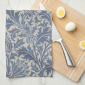 William Morris Leiste Blau Distel Behang Theedoek (Quarter Fold)