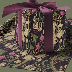 William Morris Lelie Art Nouveau Bloempatroon Cadeaupapier