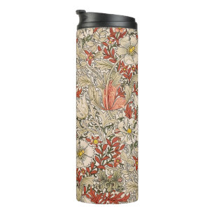 William Morris Lente Compton Bloem Vintage Rood Thermosbeker