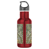 William Morris Lente Struik Gele Bloem Kunst Waterfles (Achterkant)