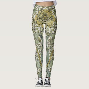 William Morris Lentebos Geel Bloemmotief Kunst Leggings