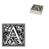 William Morris Letter A Monogram Rubberstempel (Gestempeld)