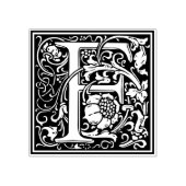 William Morris Letter F Rubberstempel (Afrduk)